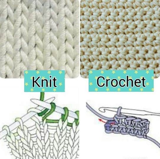 crocheting ang knitting same