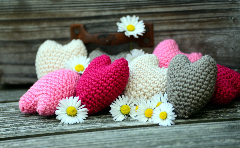 Crochet hearts